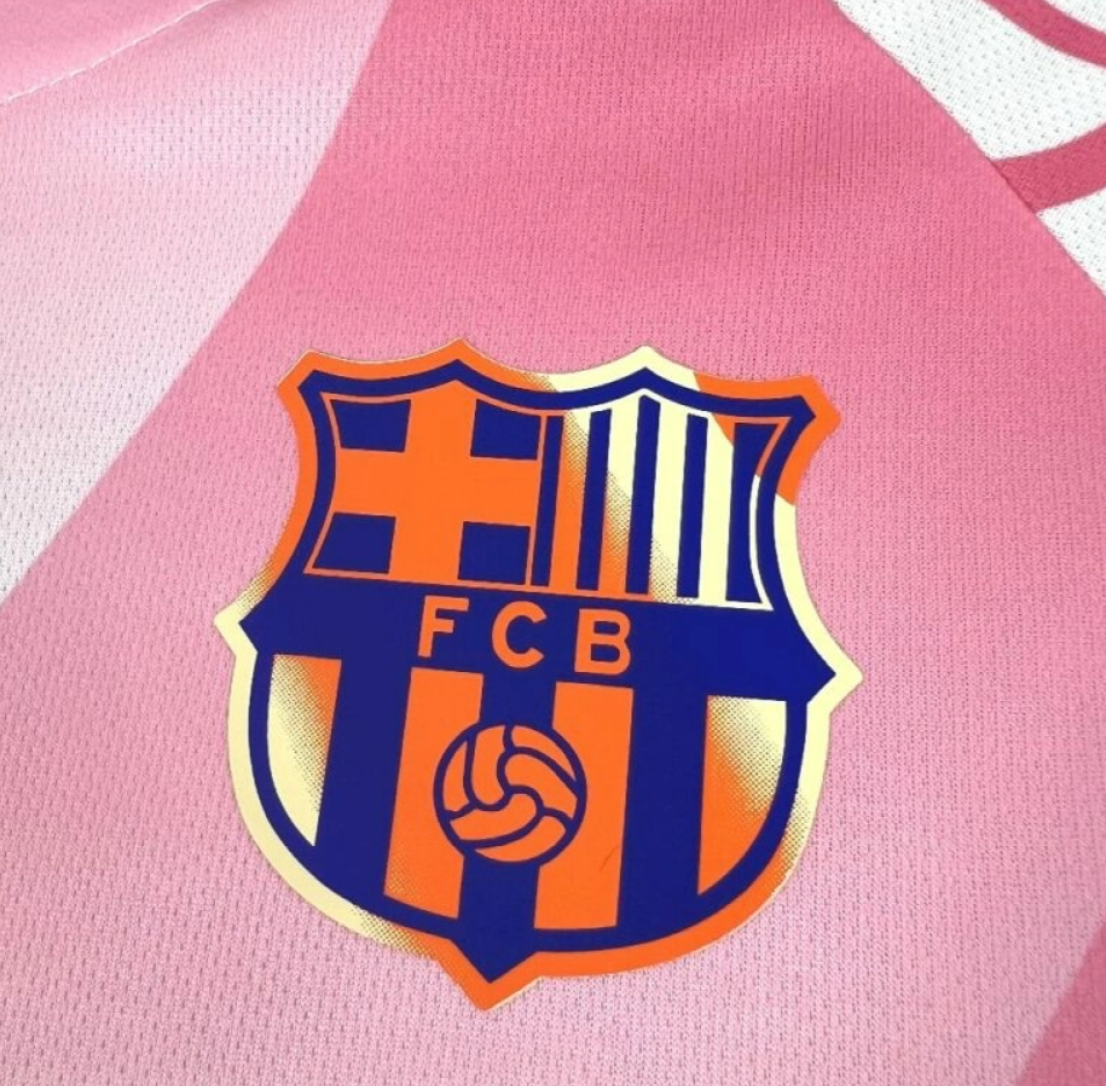 25/26 FC Barcelona Pink with Diagonal Stripe Pattern