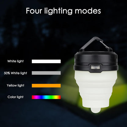 Lanterne de Camping Rétractable - Lampe LED Portable Multifonction