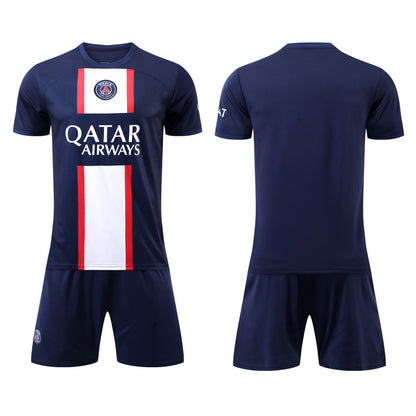 Ensemble de Maillots de Football -  Barcelone , Paris Saint-Germain (Domicile, Exterieur)