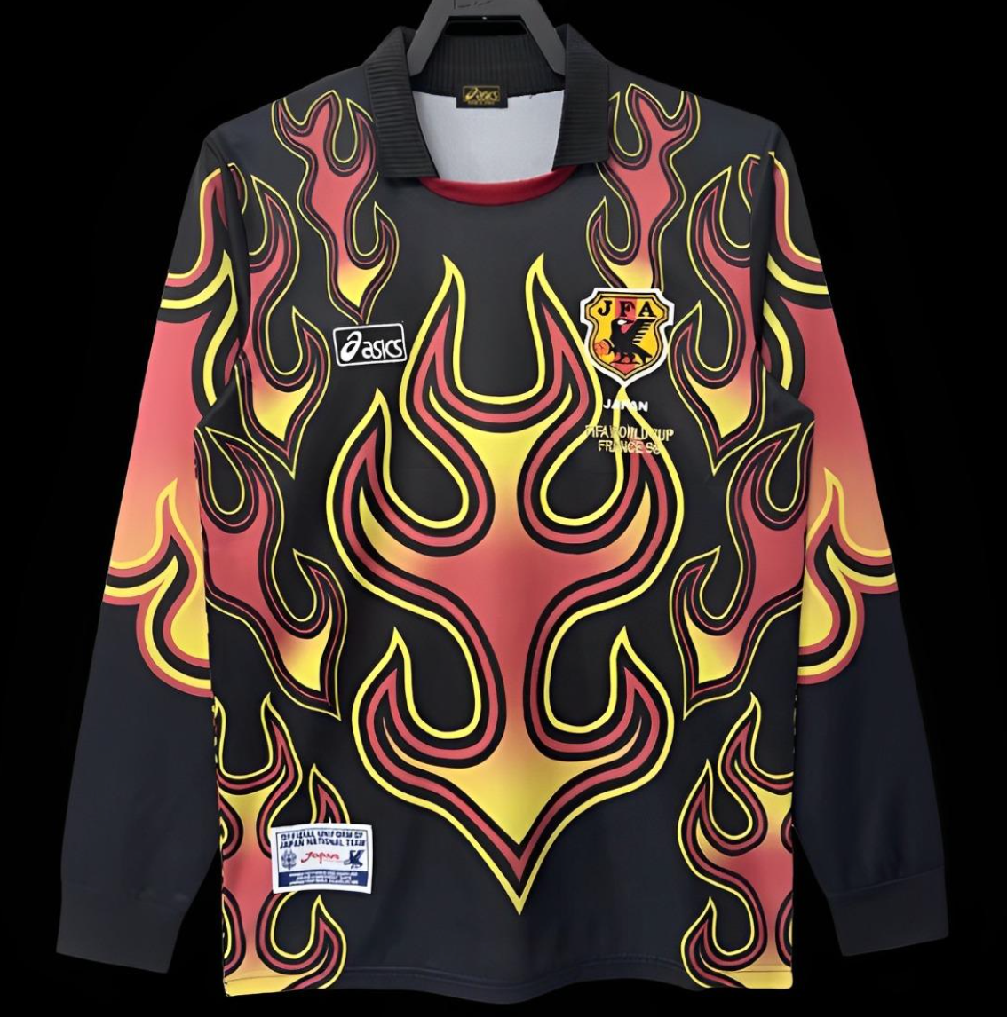 1998 Japan Goalkeeper Red Flame Long Sleeve