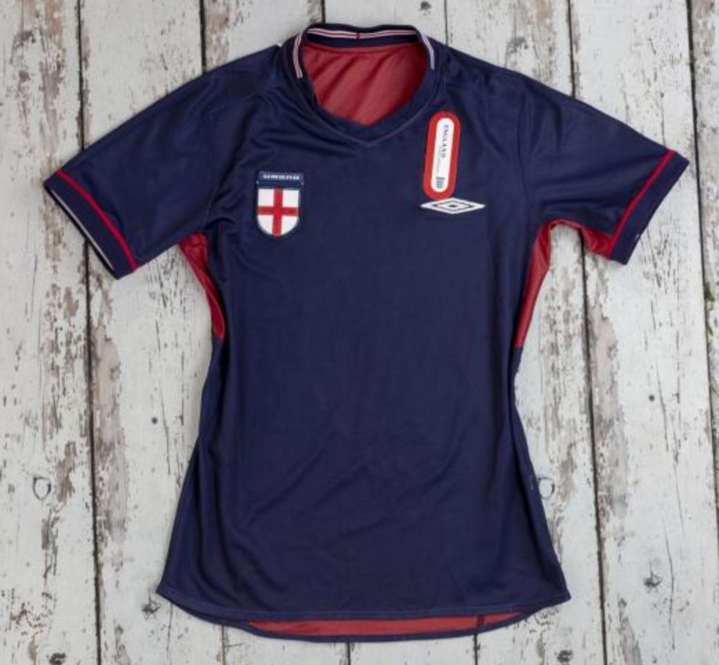 2002 England Away Reversible (Red/Navy)