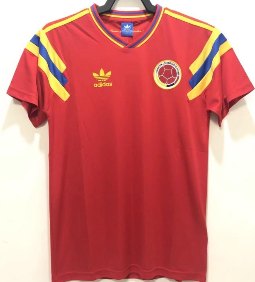 1990 Colombia Away Red