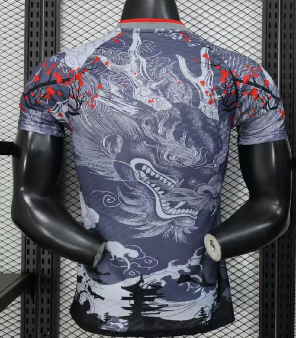 Player Version 2025 Japan Gray with Traditional Dragon and Cherry Blossom