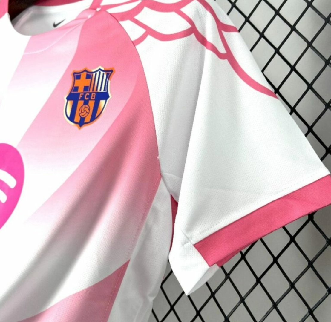 25/26 FC Barcelona Pink with Diagonal Stripe Pattern