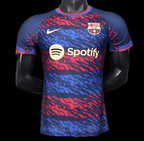 25/26 FC Barcelona Navy Blue with Red and Blue Abstract