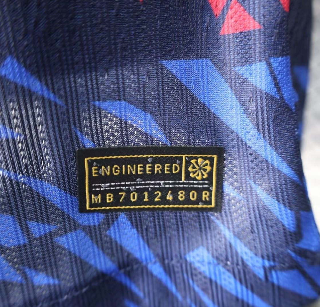 25/26 FC Barcelona Navy Blue with Red and Blue Abstract