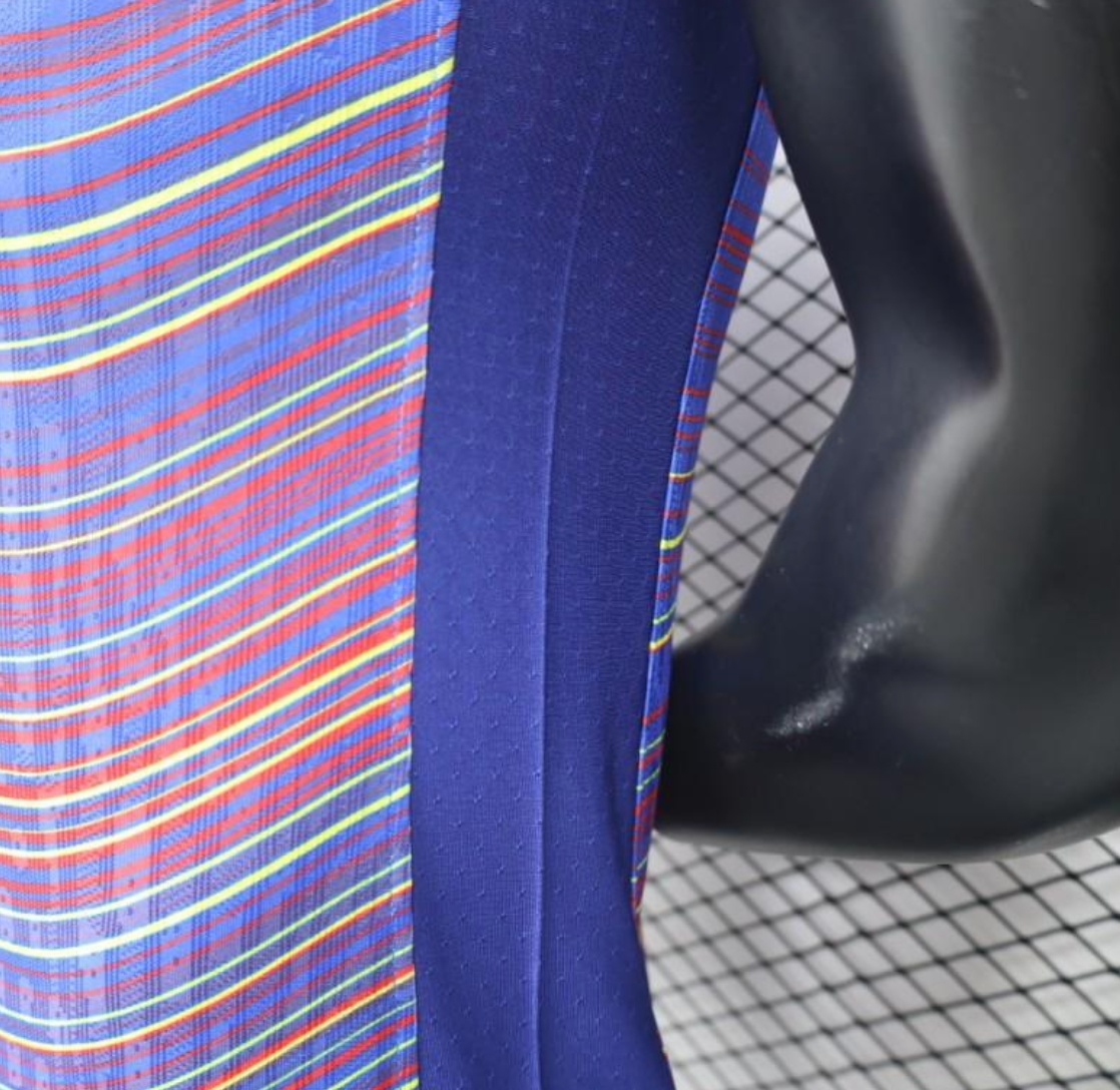 25/26 FC Barcelona Blue with Colorful Wave Stripes