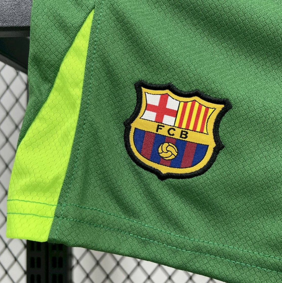 2025/26 Kids Barcelona Goalkeeper Green Kit