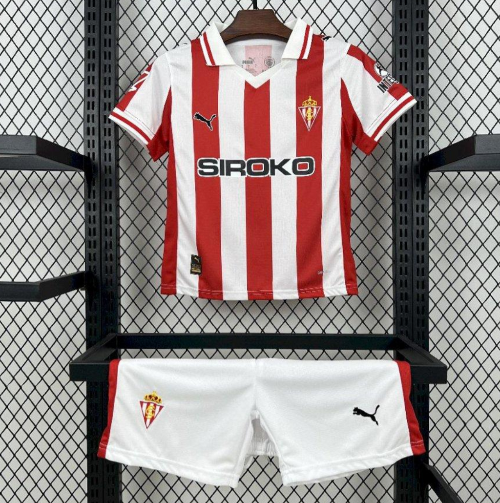 2025/26 Kids Sporting De Gijon Home Kit
