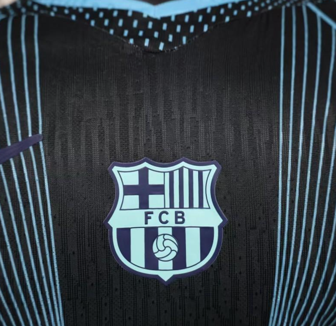 25/26 FC Barcelona Black with Geometric Line Pattern