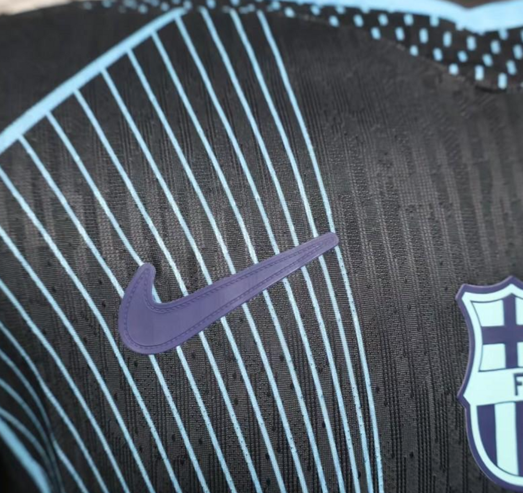 25/26 FC Barcelona Black with Geometric Line Pattern