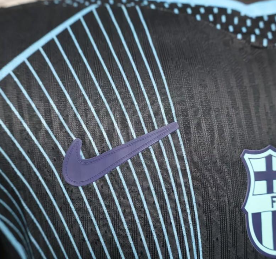 25/26 FC Barcelona Black with Geometric Line Pattern