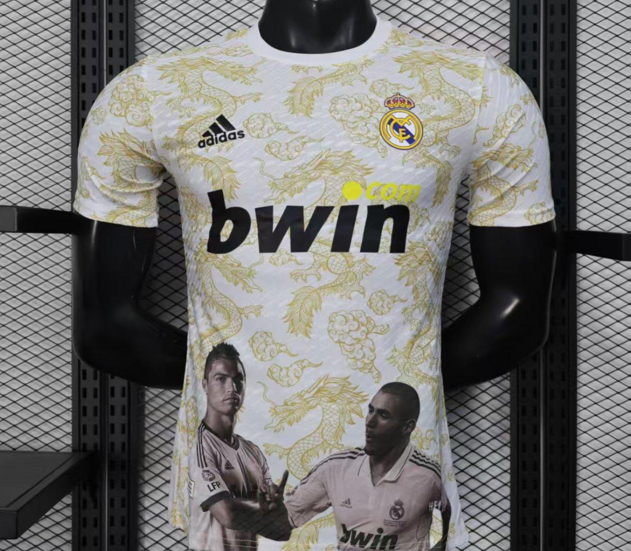 25/26 Real Madrid White with Golden Dragon Pattern