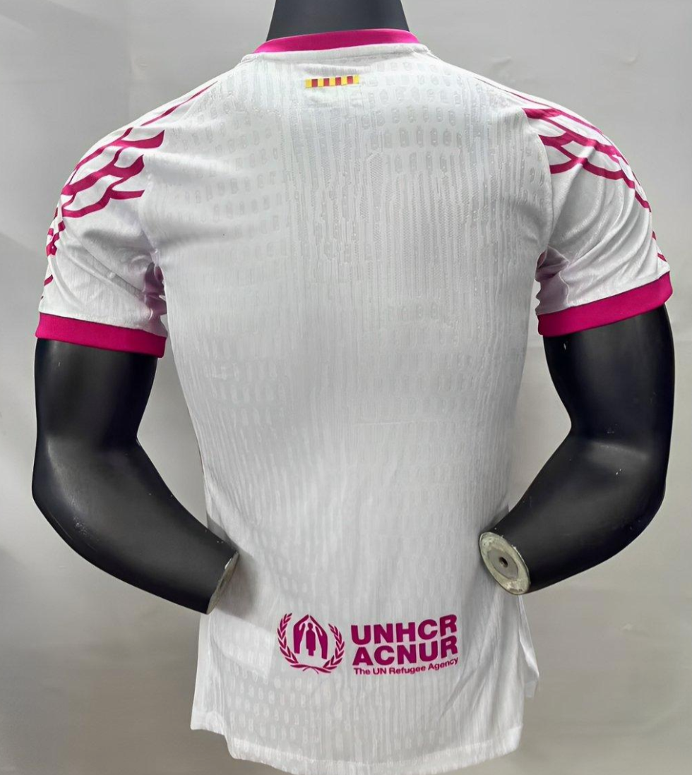 25/26 FC Barcelona Pink with Diagonal Stripe Pattern