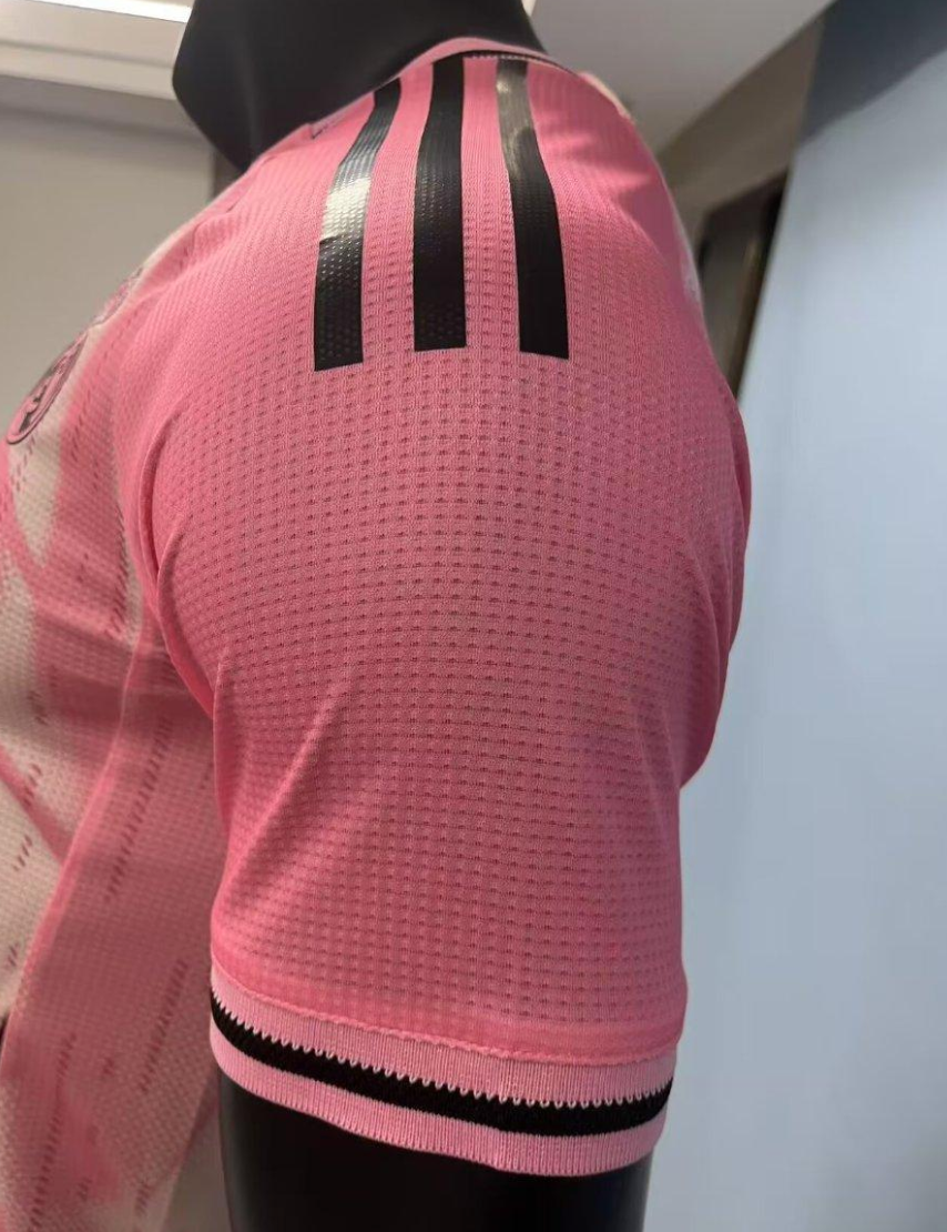 25/26 Real Madrid Pink with Abstract Camouflage Pattern