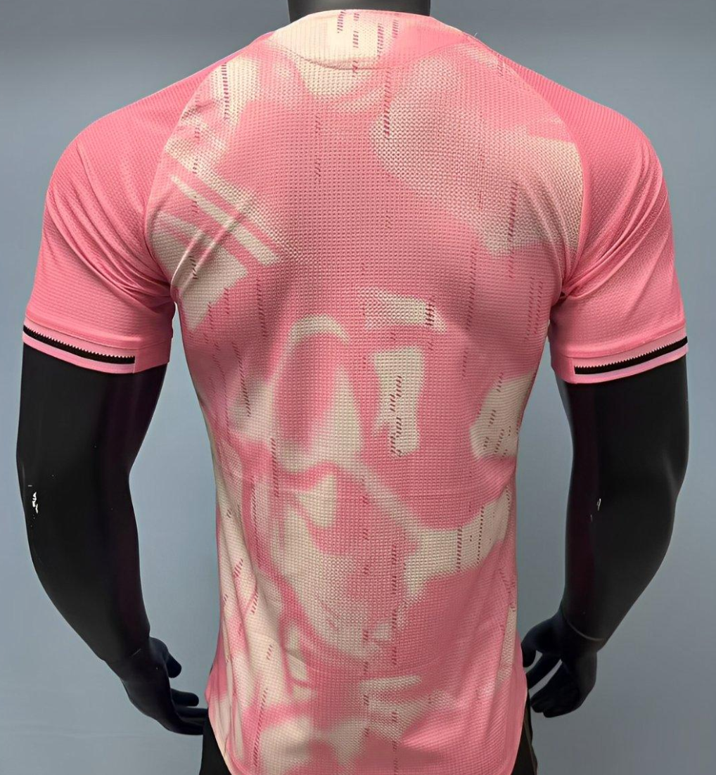 25/26 Real Madrid Pink with Abstract Camouflage Pattern