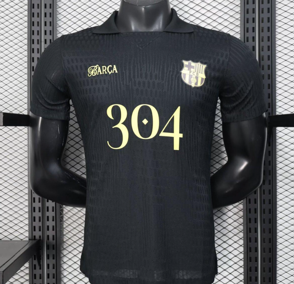 25/26 FC Barcelona BLACK Jersey With 304 Sponsor