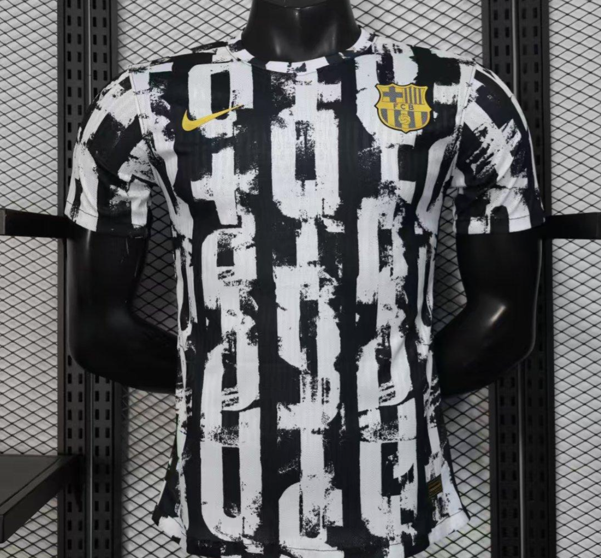 25/26 Barcelona Black with Distressed Stripes