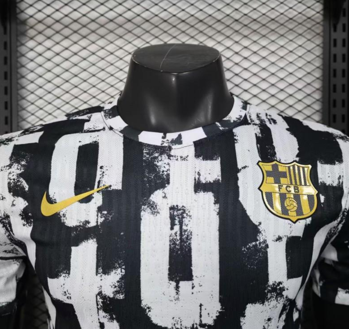 25/26 Barcelona Black with Distressed Stripes