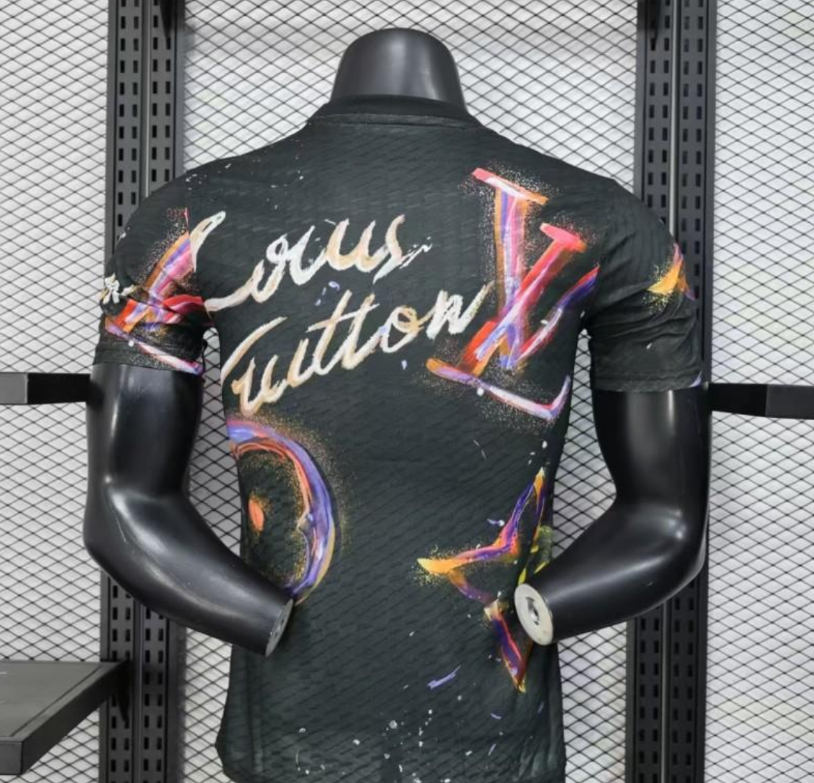 25/26 Real Madrid Black with Colorful Abstract Art Pattern