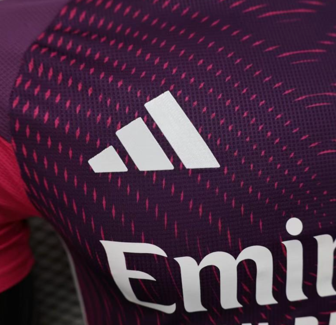 25/26 Real Madrid Purple Pink with Geometric Wave Pattern