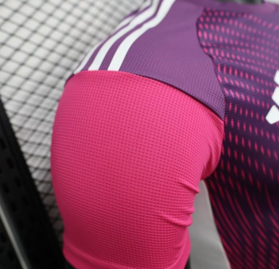 25/26 Real Madrid Purple Pink with Geometric Wave Pattern