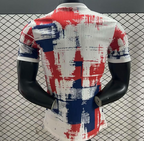 25/26 FC Barcelona White with Red & Blue Brushstroke Pattern