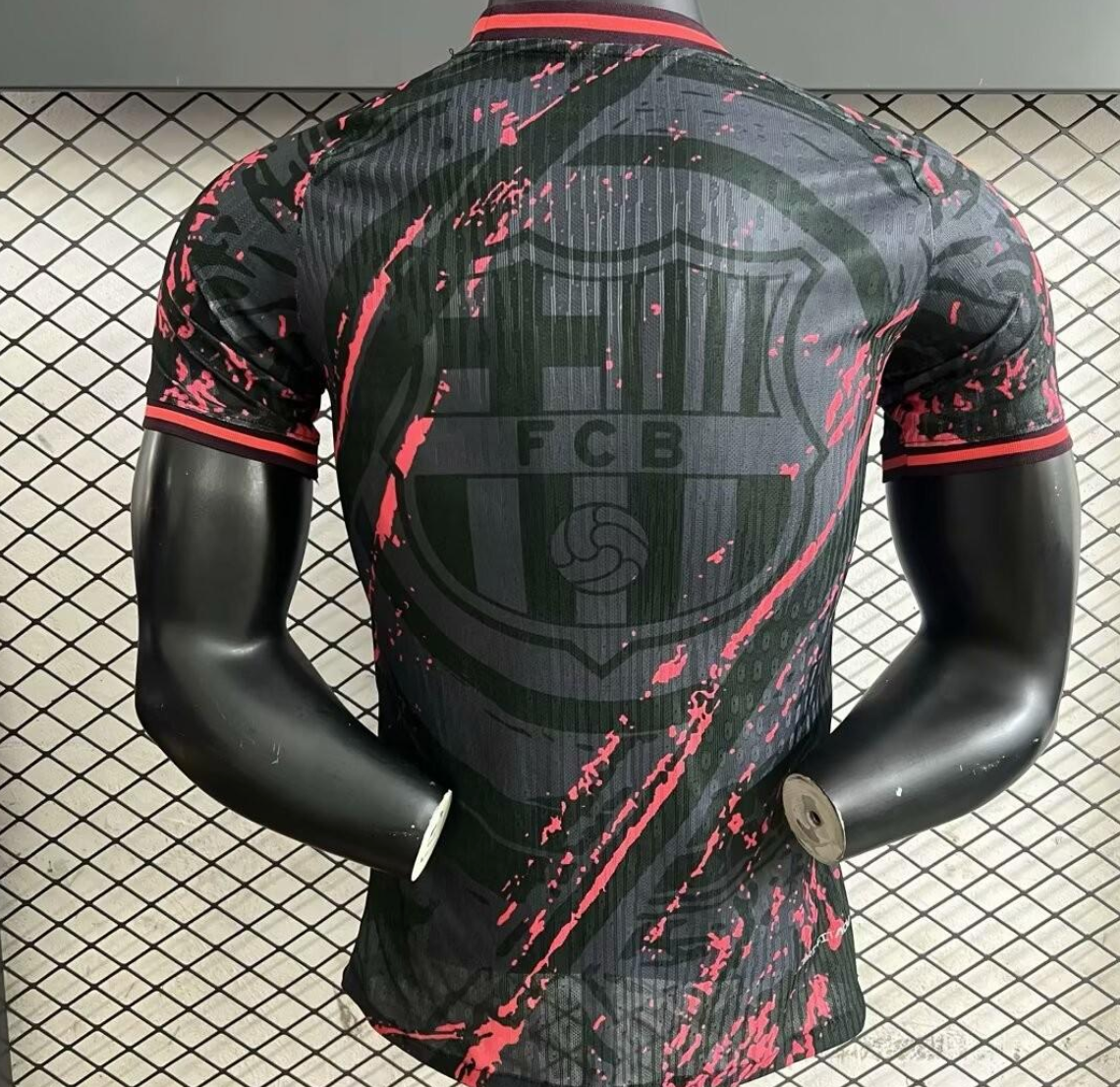 25/26 FC Barcelona Black with Pink Splash Design