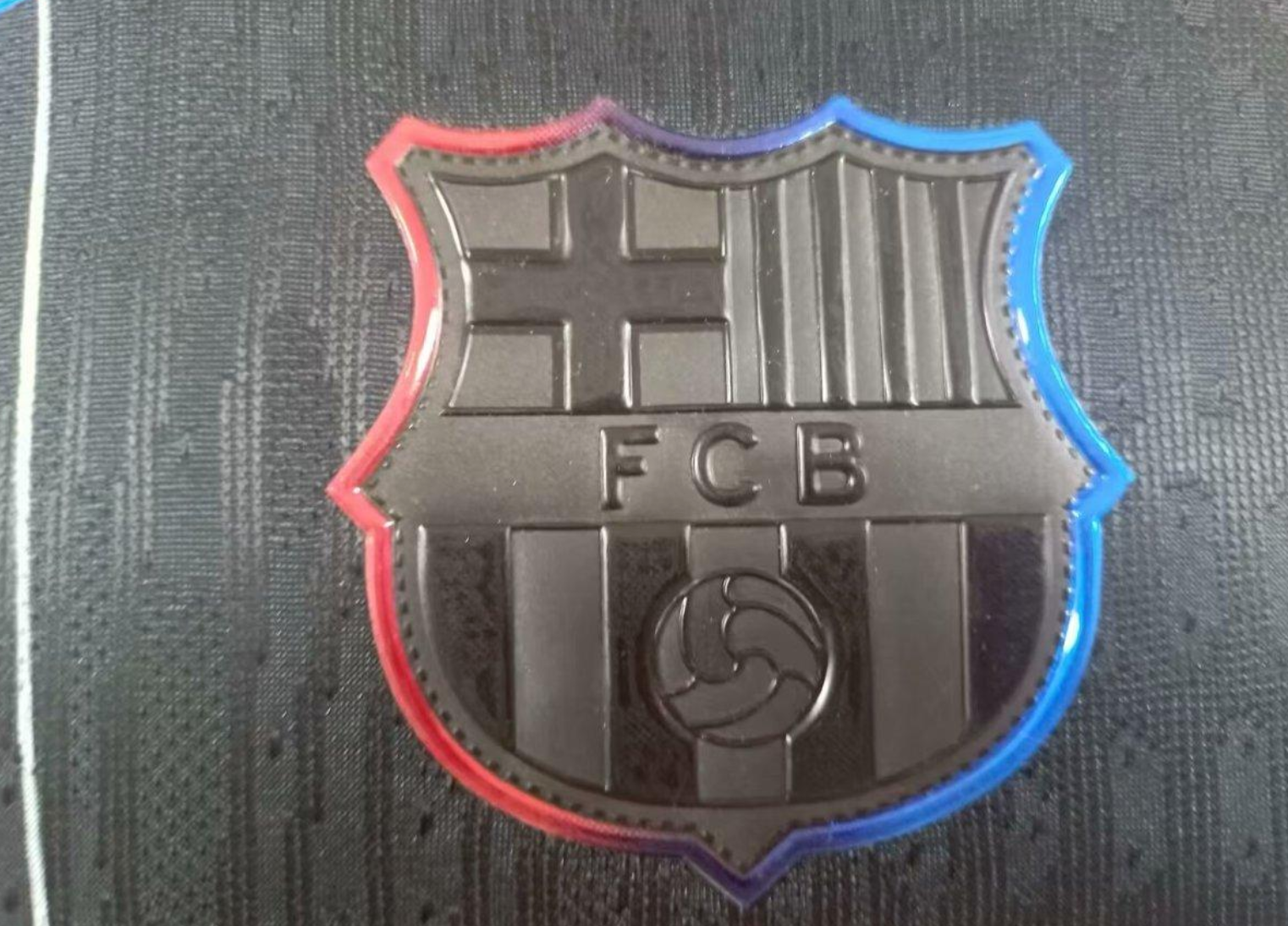 25/26 FC Barcelona Black with White Line Pattern