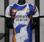 25/26 Real Madrid Limited Edition Blue Orange Abstract Pattern