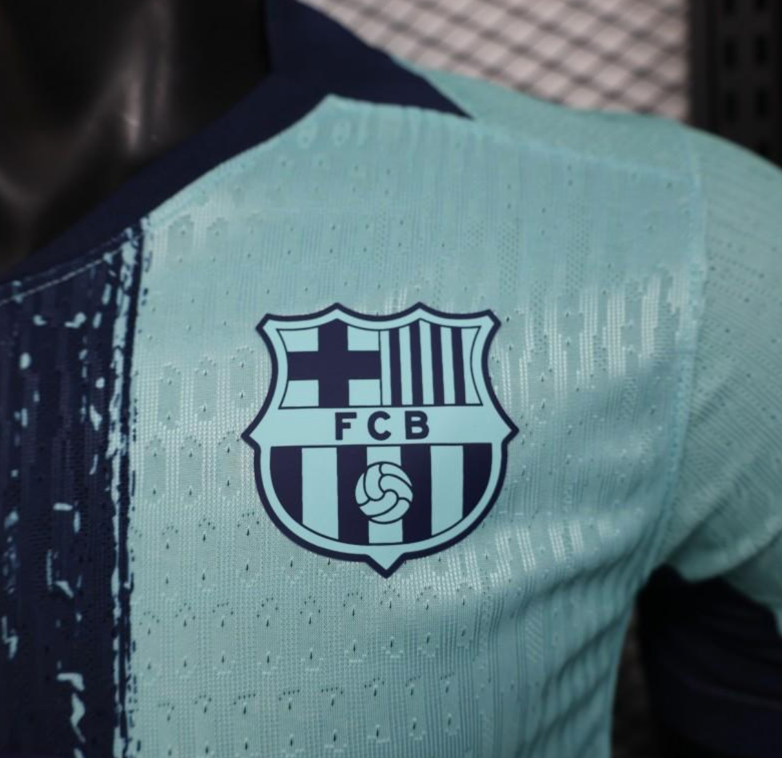 25/26 Barcelona 125Th Anniversary Mint Green  Navy Blue Stripe
