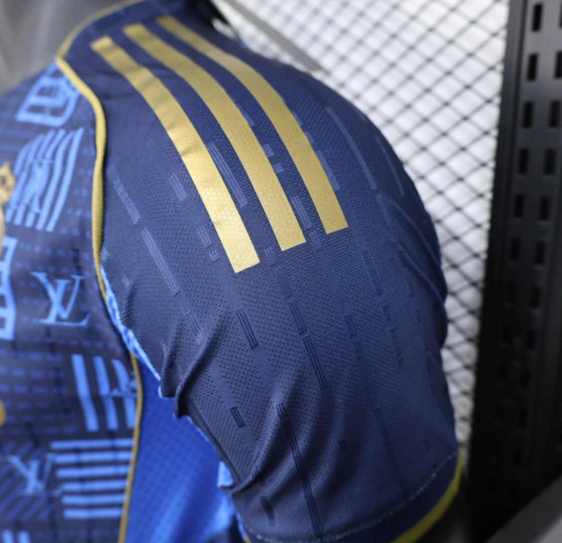 25/26 Player Version Real Madrid Blue Geometric Pattern Away