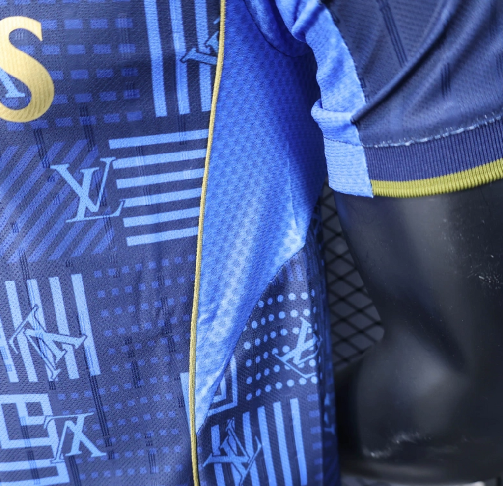 25/26 Player Version Real Madrid Blue Geometric Pattern Away