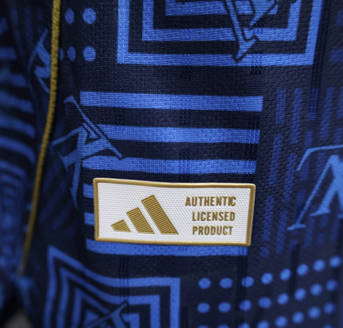 25/26 Player Version Real Madrid Blue Geometric Pattern Away