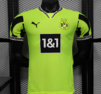 25/26  Borussia Dortmund Neon Green Home Jersey with 1&1 Sponsor