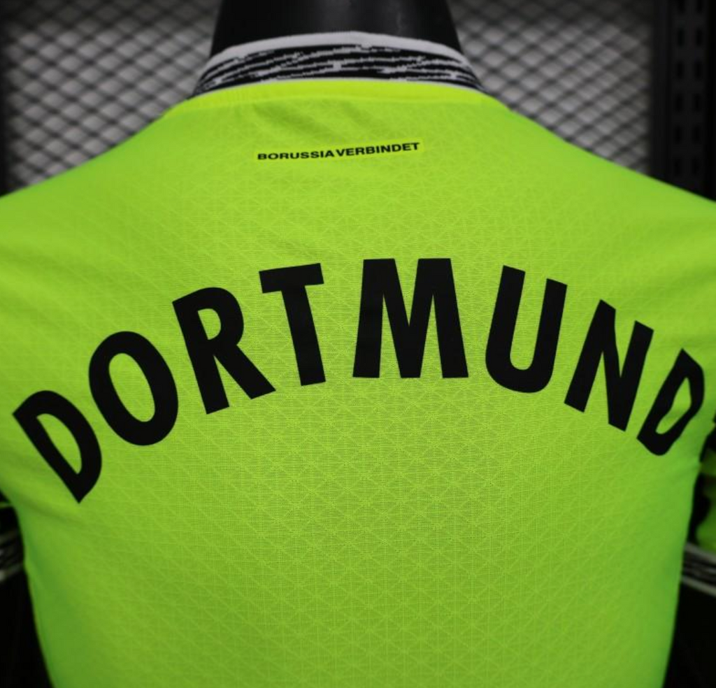 25/26  Borussia Dortmund Neon Green Home Jersey with 1&1 Sponsor
