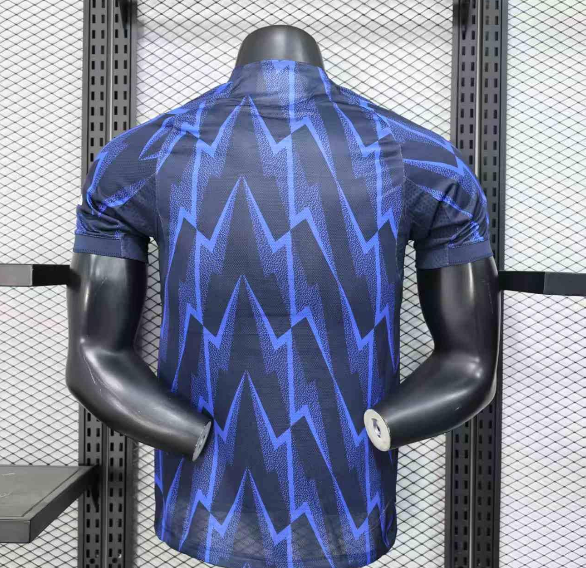 25/26 Arsenal Third Blue with Geometric Lightning Pattern