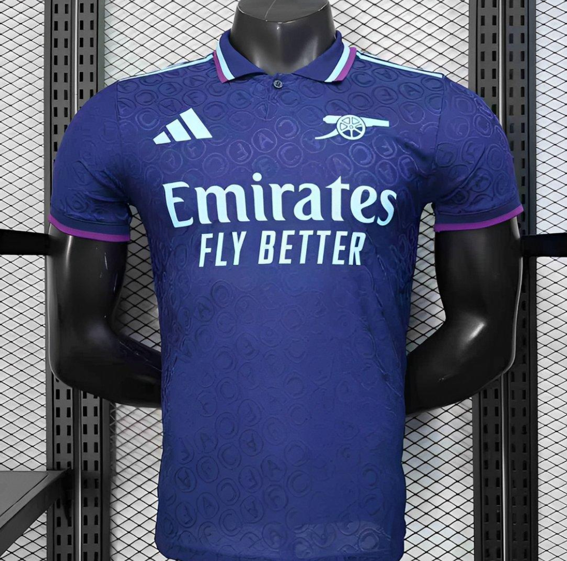 25/26 Arsenal Blue with Geometric Pattern