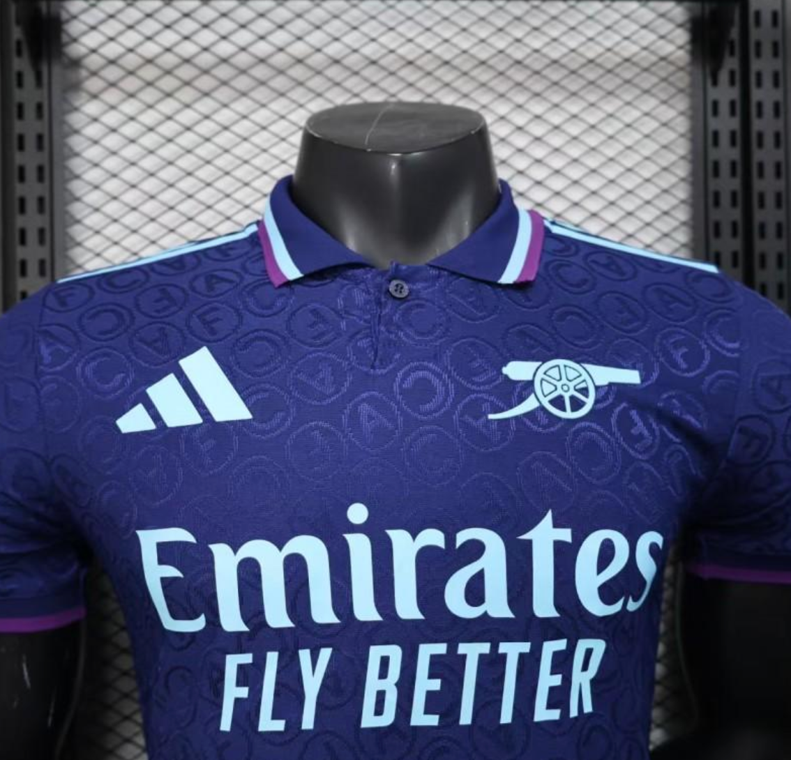 25/26 Arsenal Blue with Geometric Pattern
