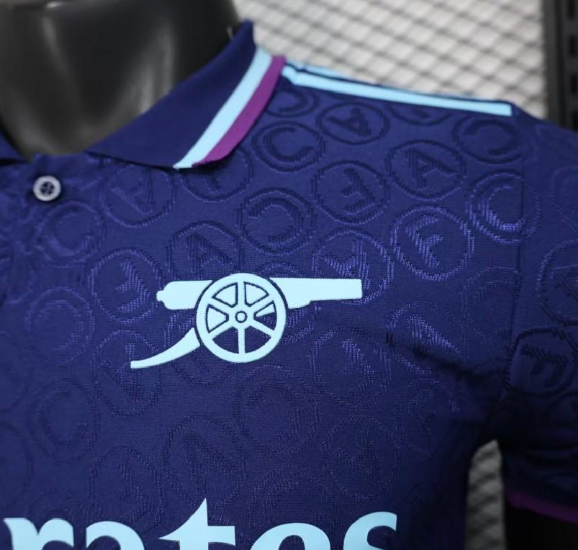 25/26 Arsenal Blue with Geometric Pattern