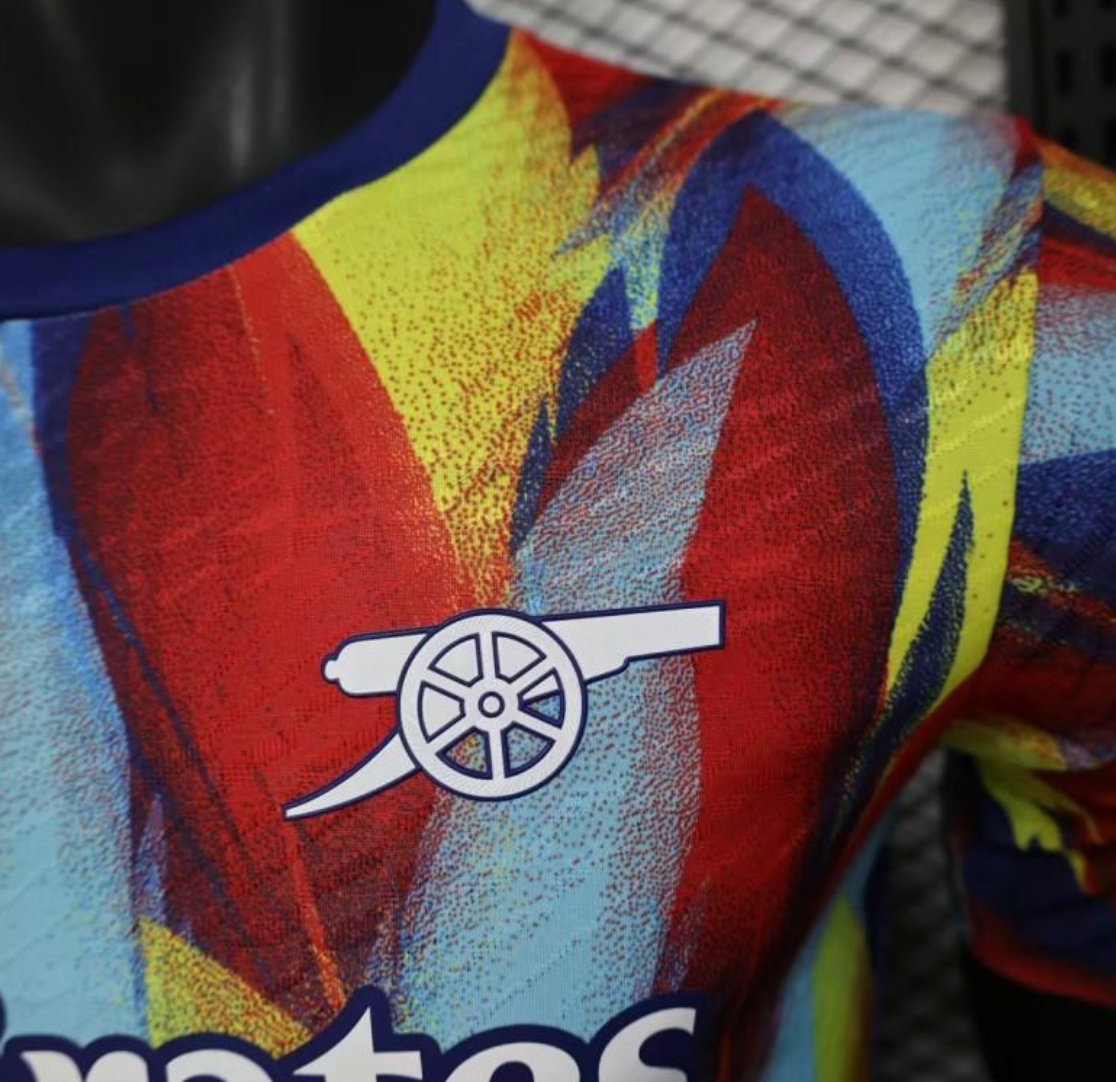2023/24 Arsenal FC Pre-Match Colorful Geometric Pattern