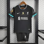 24/25 Kids Liverpool Away Black Jersey With Champion Printing