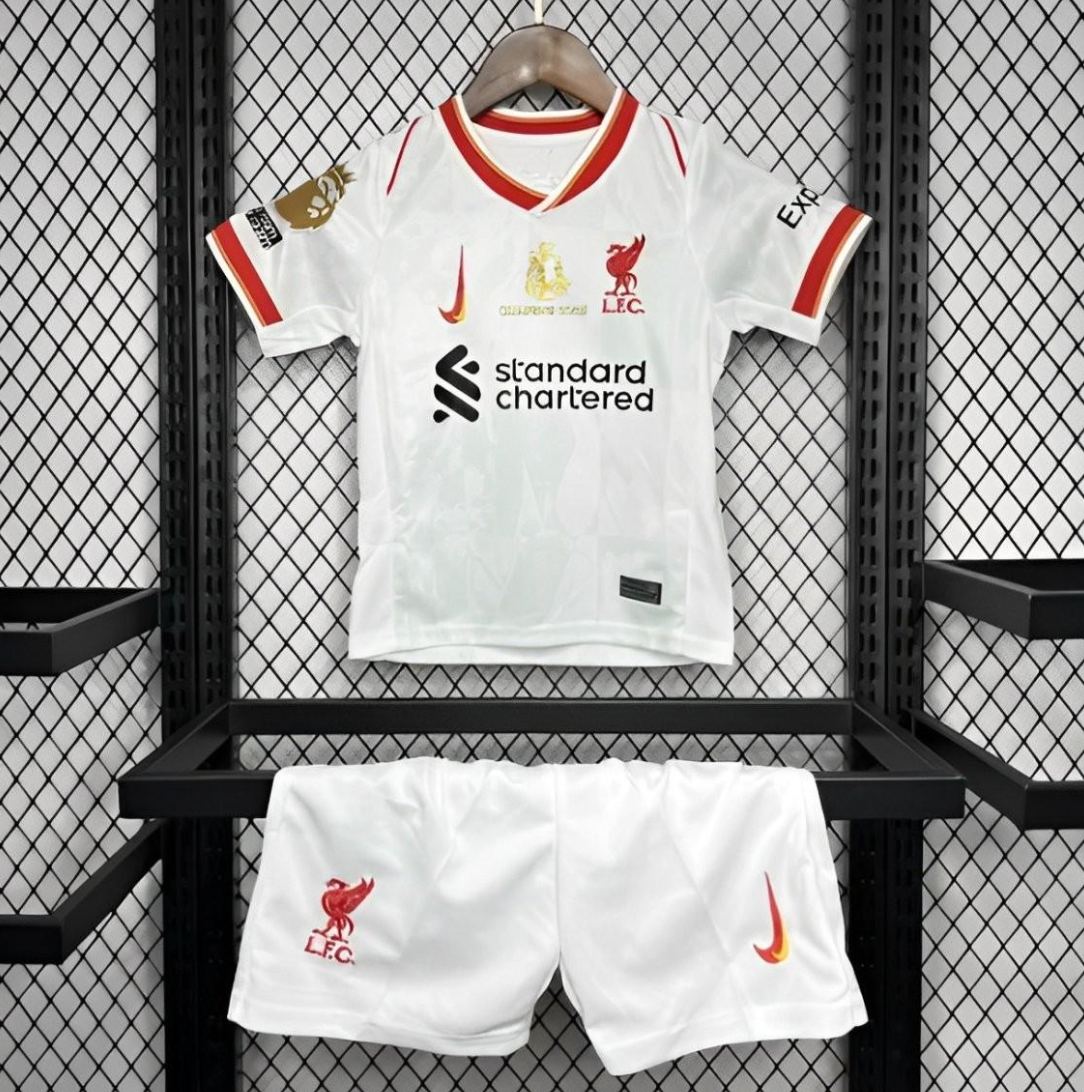 24/25 Kids Liverpool Third White Jersey With Champion Printing