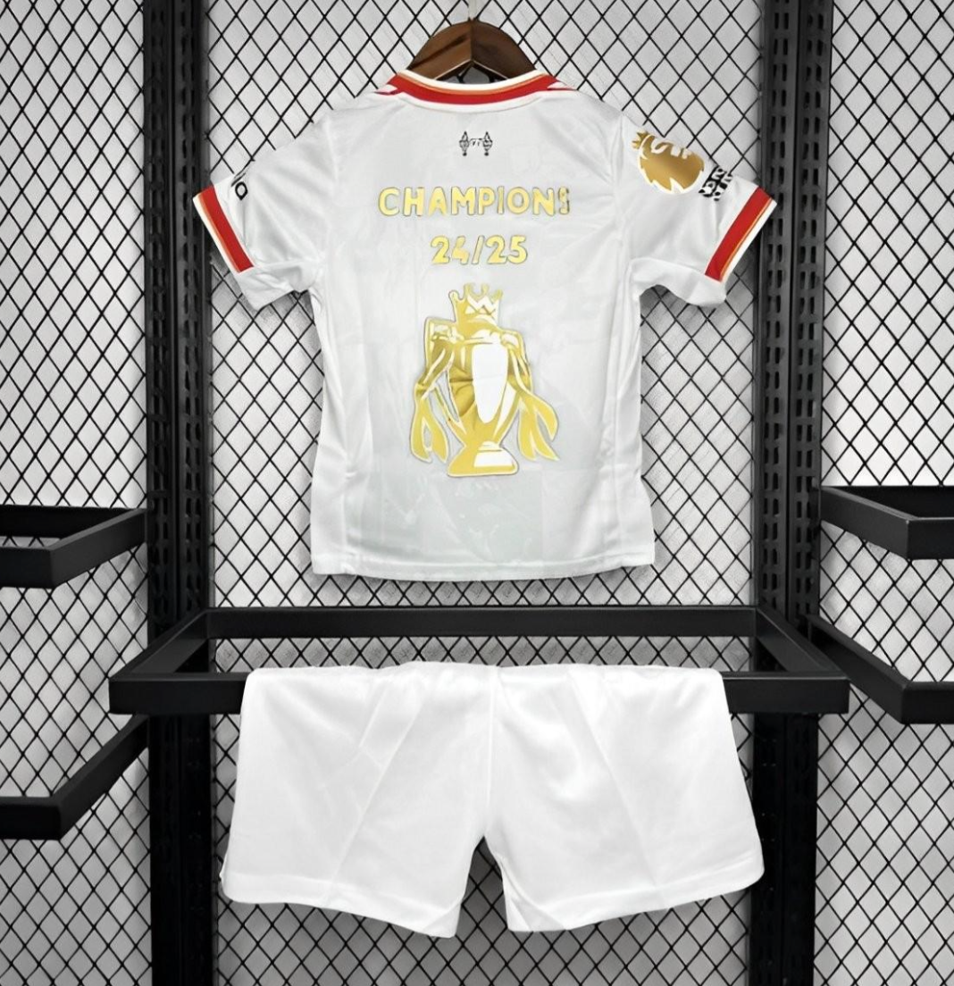 24/25 Kids Liverpool Third White Jersey With Champion Printing