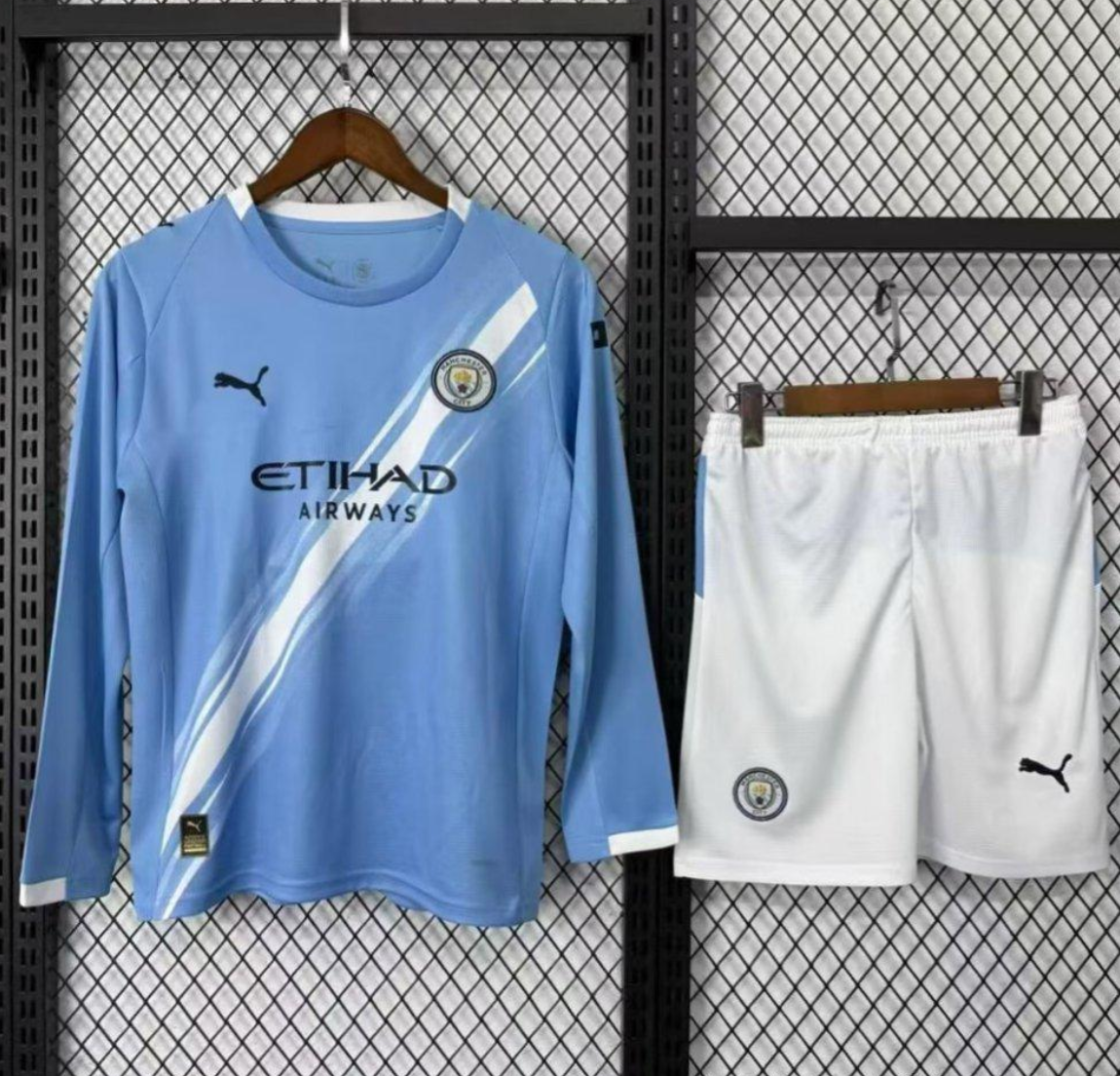 25/26 Kids Manchester City Home Long Sleeve
