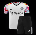24/25 Manchester United White Short Sleeve Jersey+Shorts