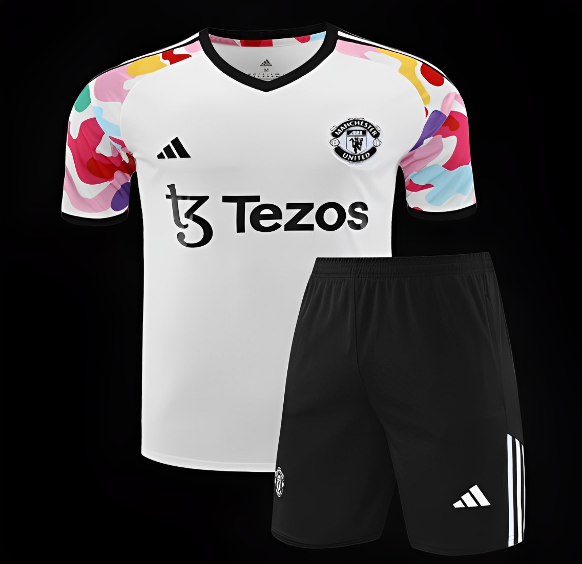 24/25 Manchester United White Short Sleeve Jersey+Shorts