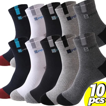 Chaussettes en Coton Respirantes pour Hommes - Lot de 5