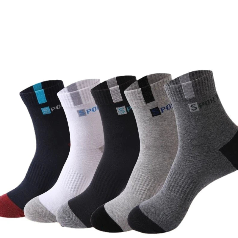 Chaussettes en Coton Respirantes pour Hommes - Lot de 5