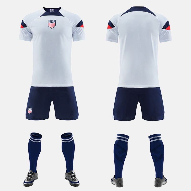 Ensemble de Maillots de Football – Angleterre , USA , Espagne (Domicile et Extérieur)